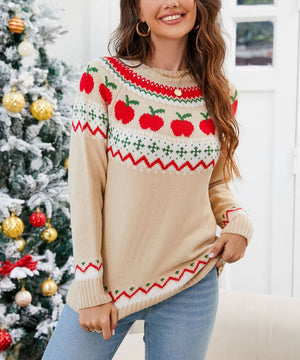Classic Festive Hooded Christmas Tree Print Sweater