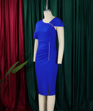 High-Waisted Button-Down Pencil Skirt with Elegant Beaded Detail