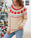 Classic Festive Hooded Christmas Tree Print Sweater