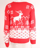 Classic Christmas Tree Print Round Neck Pullover For Women