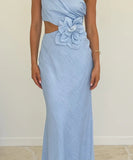 Sexy Plunging Neckline Form-Fitting Solid Color Dress