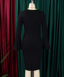 Fashionable Shirt With Flared Skirt Dress Long Sleeve Available In White Yellow Red Black