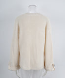 Relaxed Round Neck Sweater For Everyday Comfort Wear