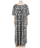 Plus Size Long Sleeve Maxi Dress Comfortable Stretchy Elegant
