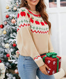 Classic Festive Hooded Christmas Tree Print Sweater