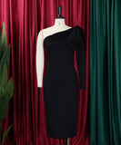 Sexy Shapewear Oblique Shoulder Dress Slimming Bodycon Evening Wear