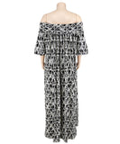 Plus Size Long Sleeve Maxi Dress Comfortable Stretchy Elegant