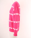Classic Women Heart Pattern Knit Sweater Trendy Pullover