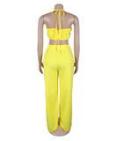 Sexy Slits Fitted Two-Piece Set in Black Yellow Apricot White