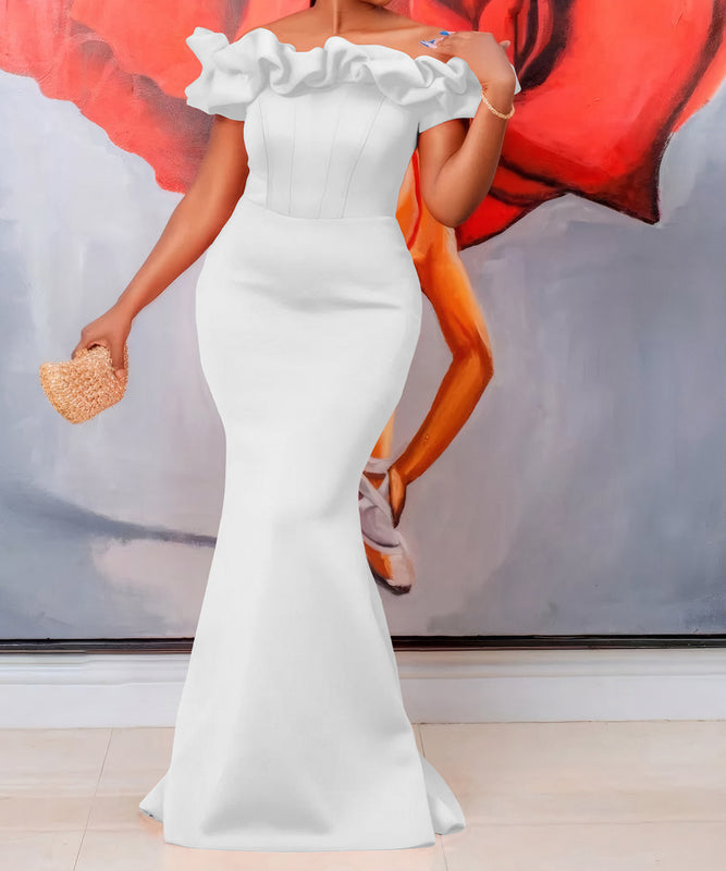 Sexy Fishtail Skirt With A Line Neck - Chic Elegance Redefined