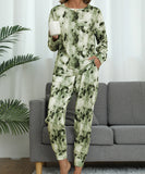 Large Size Tie-Dye Long Sleeve Home Wear Set for Comfort