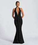 Sexy Deep V-Neck Revealing Backpack Style Hip Dress For Confident Outings