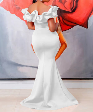 Sexy Fishtail Skirt With A Line Neck - Chic Elegance Redefined