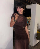 Sexy Mesh See-Through High-Waist Dress Flattering Silhouette With Stretch Comfort For Nightlife