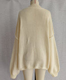 Relaxed Semi High Neck Pullover Sweater For Everyday Wear
