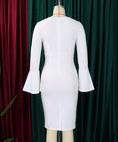 Fashionable Shirt With Flared Skirt Dress Long Sleeve Available In White Yellow Red Black