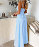 Elegant Halter A-Line Maxi Dress in Stylish Colors for You