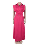 Two Piece Solid Color Sleeveless Dress And Skirt Set Slit