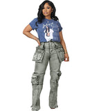 Fashionable Multi-Pocket Patchwork Accordion Jeans for Men