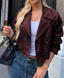 Casual Vacation Button-Down Long-Sleeved Coat Easy-Care Relaxed-Fit Travel Layer