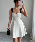 Elegant Strapless Halter Dress in Apricot Polyester Sleeveless