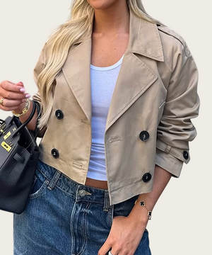 Casual Vacation Button-Down Long-Sleeved Coat Easy-Care Relaxed-Fit Travel Layer