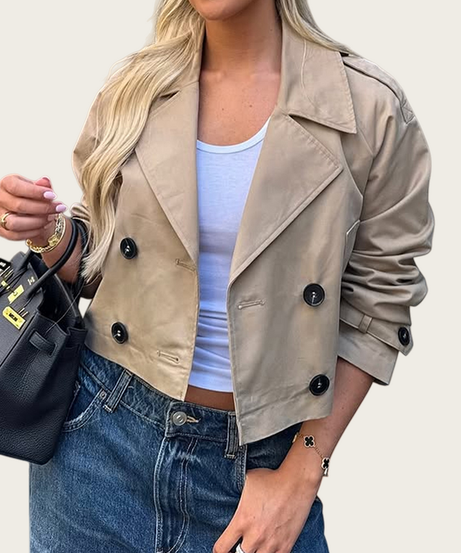 Casual Vacation Button-Down Long-Sleeved Coat Easy-Care Relaxed-Fit Travel Layer