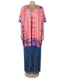 Vibrant Casual Fringed Dress for Effortless Summer Style