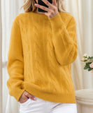 Relaxed Round Neck Sweater Top For Women Casual Everyday