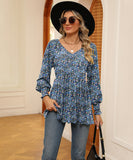 Printed Bubble Long Sleeve Fitted Top Nylon Elastane Blend