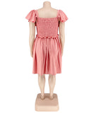 Oversized One-Shoulder Wide Sleeve Dress for Women with Short Sleeves