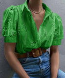 Breathable Open Weave Womens Short Sleeve Polyester Tee