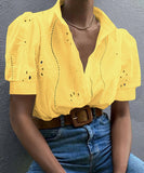 Breathable Open Weave Womens Short Sleeve Polyester Tee