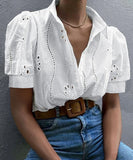 Breathable Open Weave Womens Short Sleeve Polyester Tee
