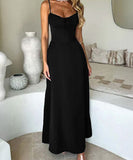 Elegant Halter A-Line Maxi Dress in Stylish Colors for You