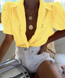 Breathable Open Weave Womens Short Sleeve Polyester Tee