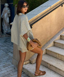 Relaxed Striped Shirt Set With Pocketed Shorts Outfit