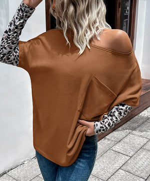 Relaxed Fit Long Sleeve Casual Tee