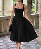 Elegant Strapless Dress in Navy Black and Wine for Events