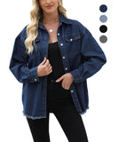 Collarless Long Sleeve Women's Coat in Solid Colors