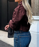 Casual Vacation Button-Down Long-Sleeved Coat Easy-Care Relaxed-Fit Travel Layer