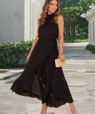 Ruffled Hem A Line Skirt With Irregular Straps Polyester