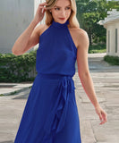 Ruffled Hem A Line Skirt With Irregular Straps Polyester