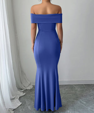 One Shoulder Fitted Long Elegant Dress