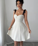 Elegant Strapless Halter Dress in Apricot Polyester Sleeveless
