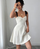Elegant Strapless Halter Dress in Apricot Polyester Sleeveless