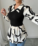 Printed Long Sleeve Blazer For Women With Bold Print