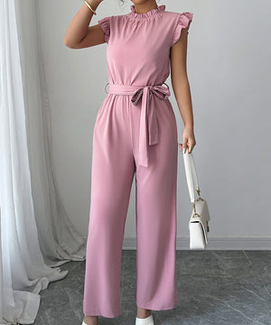 Fashion Floral Lace High Waisted One Piece Pants for Women