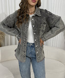 Color-Matched Women's Down Jacket with Thick Padding and Cowl Neck