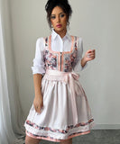 Fashionable Printed Waist-Cinching Long Dress in Pink